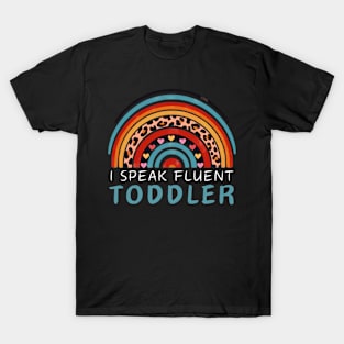 I Speak Fluent Toddler Rainbow Heart Tee T-Shirt